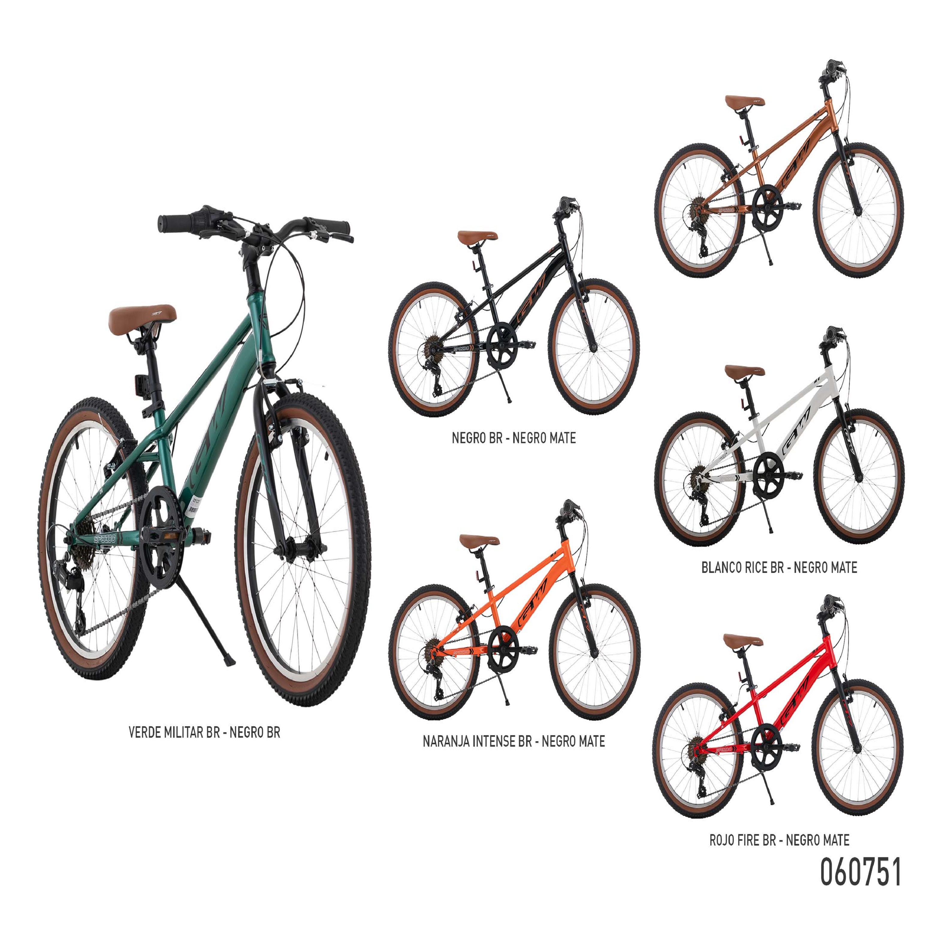 BICICLETA INFANTIL NIÑO 24P 7VEL SPEEDO ACERO GW